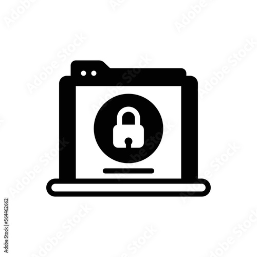 Black solid icon for permissions