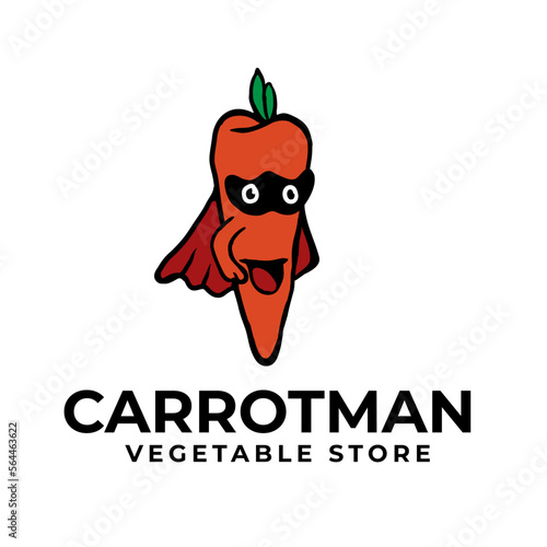 Carrot vegetable store logo design