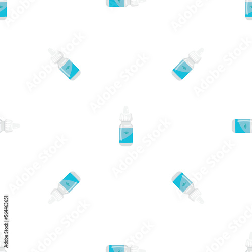 Eye drop bottle pattern seamless background texture repeat wallpaper geometric vector