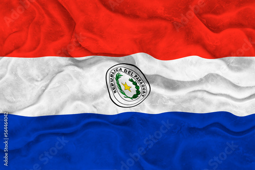 National flag of Paraguay. Background with flag of Paraguay