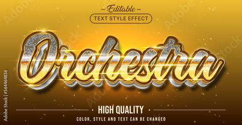 Editable text style effect - Orchestra text style theme.