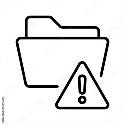 File error icon. Access failure. Data destruction and corruption. Storage issue. vector illustration on white background. EPS 10