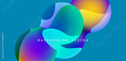 Spheres and circles abstract background  trendy colorful design. Vector Illustration For Wallpaper  Banner  Background  Card  Book Illustration  landing page