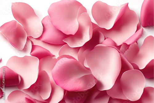 Backdrop of rose petals isolated on a transparent white background. Valentine day background. Vector illustration