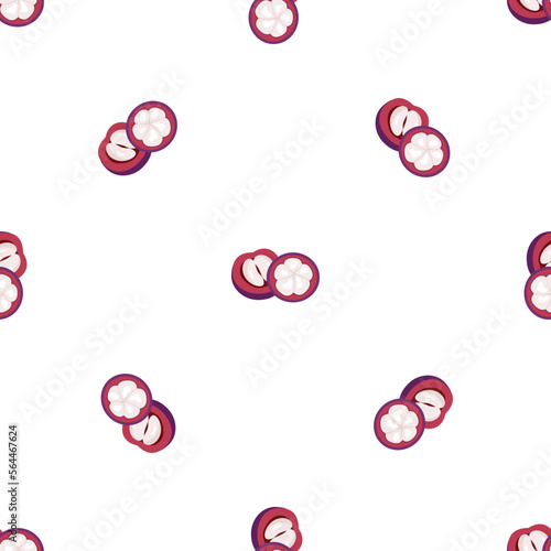 Mangosteen pattern seamless background texture repeat wallpaper geometric vector photo