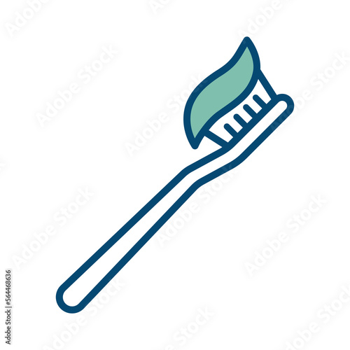 toothbrush icon vector design template in white background