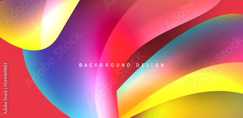 Beautiful liquid shapes with fluid colors abstract background