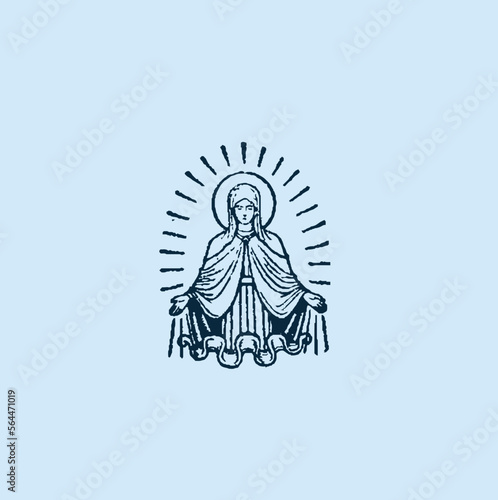 THESE HIGH QUALITY MOTHER MARIA VECTOR FOR USING VARIOUS TYPES OF DESIGN WORKS LIKE T-SHIRT, LOGO, TATTOO AND HOME WALL DESIGN