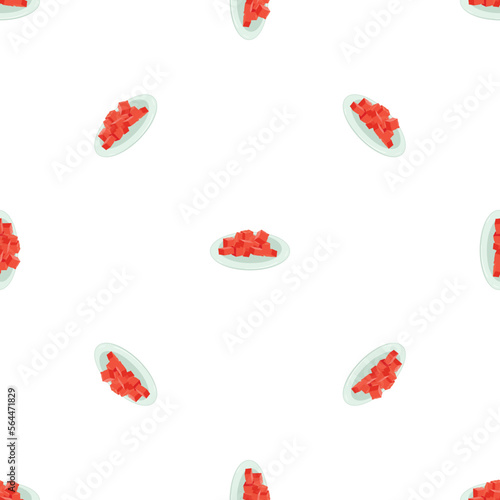 Cutted watermelon pattern seamless background texture repeat wallpaper geometric vector