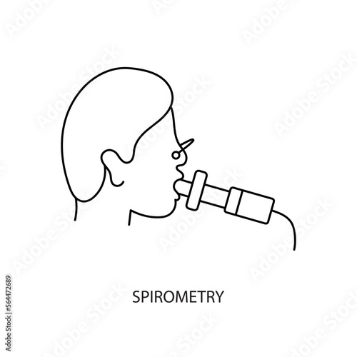 Functional diagnostics line icon in vector, illustration of medical profession, spirometry illustration.
