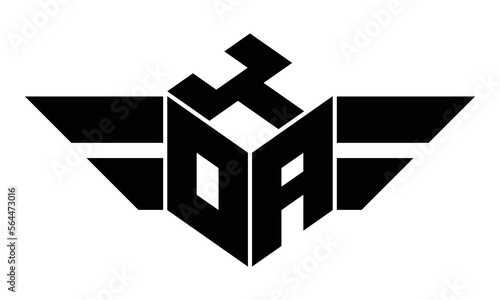 YOA three letter gaming logo in polygon cube shape logo design vector template. wordmark logo | emblem logo | monogram logo | initial letter logo | sports logo | minimalist logo | typography logo | photo