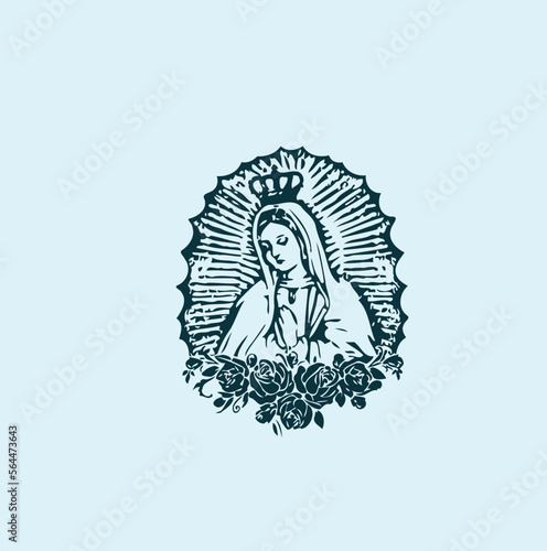 THESE HIGH QUALITY MOTHER MARIA VECTOR FOR USING VARIOUS TYPES OF DESIGN WORKS LIKE T-SHIRT, LOGO, TATTOO AND HOME WALL DESIGN