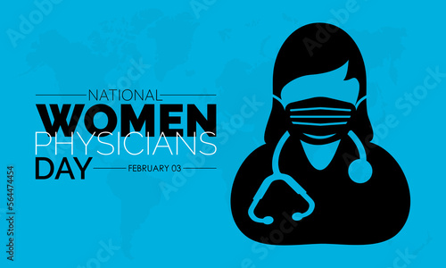 Fotografie, Tablou Vector illustration banner design template concept of National Women Physicians