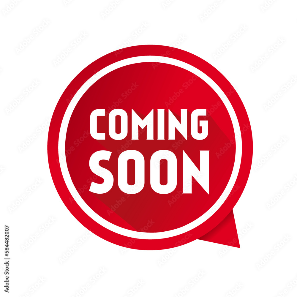 Coming soon sign. Coming soon speech bubble banner. vector lettering. Promotion or announcement banner design. Modern vector. Coming soon sign. Coming soon speech bubble banner. vector lettering. Promotion or announcement banner design. Modern vector.