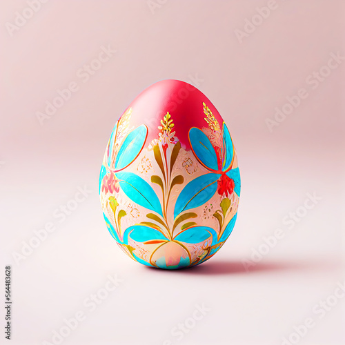 Colorful Easter Eggs generative ai paint illustration