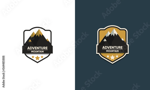 Forest, Mountain Adventure, Deer Hunter Badge Vector Design Logo, Sign, Icon Template
