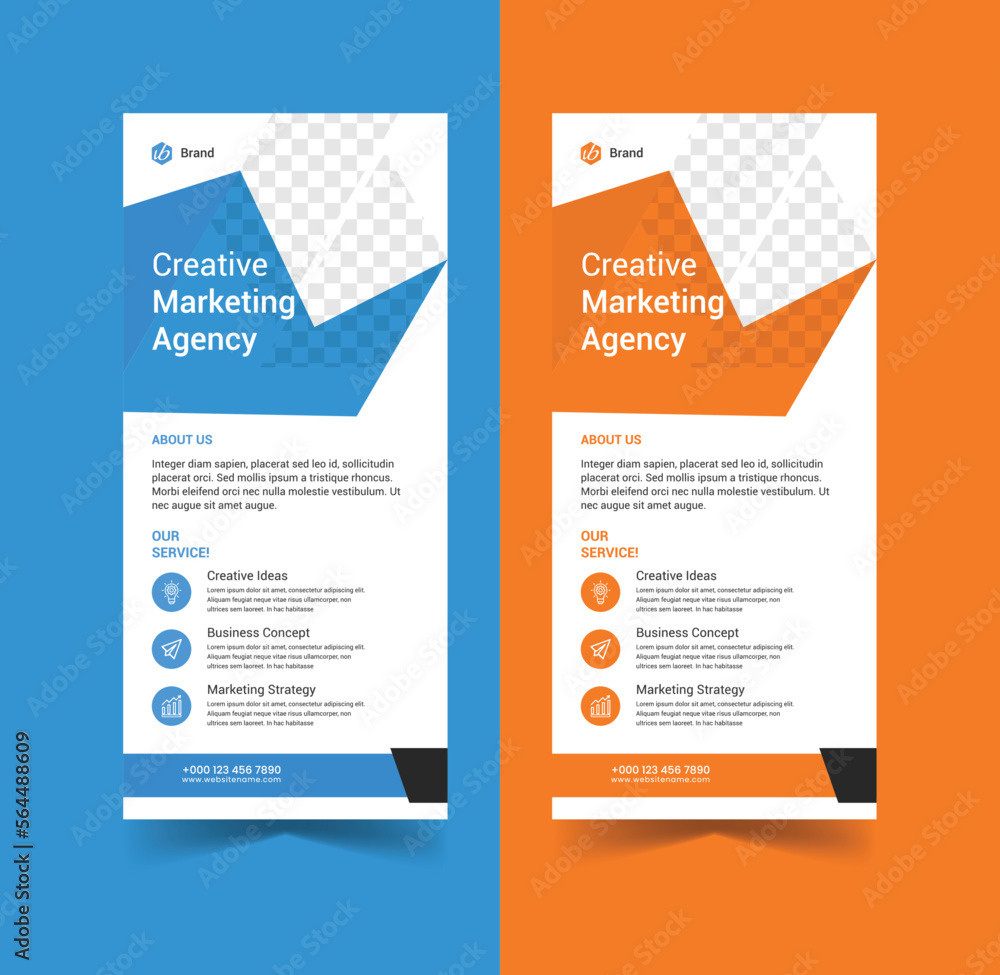 Creative business corporate rack card dl flyer editable template Creative business corporate rack card dl flyer editable template