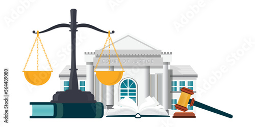 Law books with a judge's gavel.