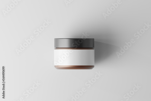 frosted amber glass jar mockup