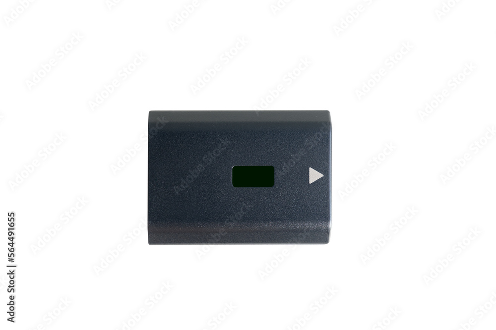 Mirrorless camera battery isolated on white background. Mirrorless camera battery isolated on white background.