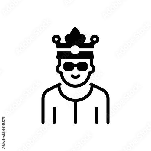 Black solid icon for moderator