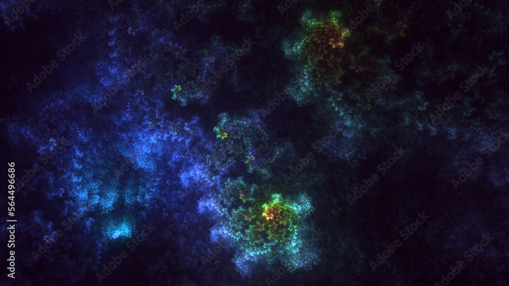 3D rendering abstract multicolor fractal light background 3D rendering abstract multicolor fractal light background
