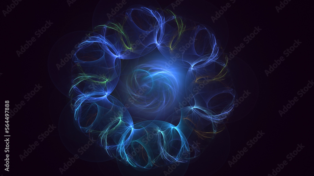 3D rendering abstract round light background 3D rendering abstract round light background