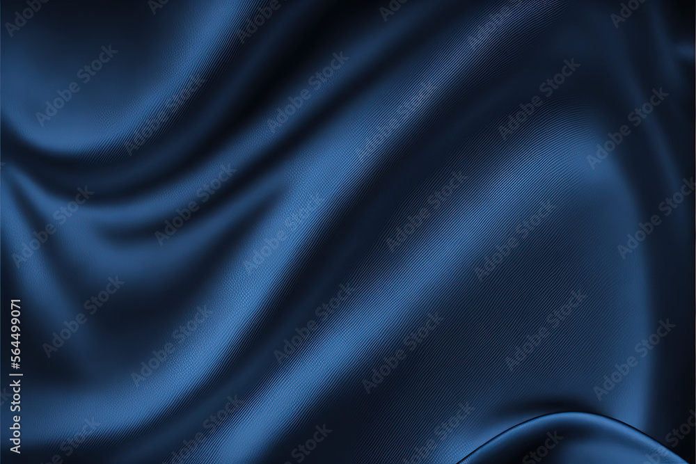 Fototapeta premium Blue silk fabric background