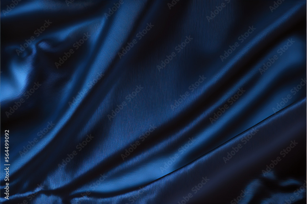 Fototapeta premium Blue silk fabric background