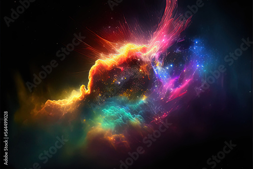 Neon star dust colorful background