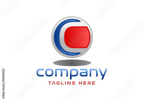 Letter C 3d in a globe logo concept. Free Download Letter C 3d in a globe logo concept. - GFXLoad