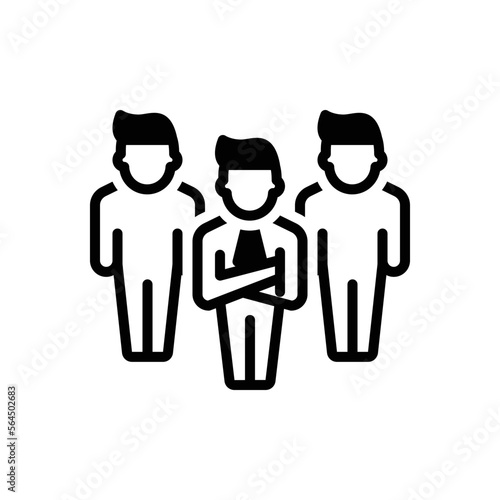 Black solid icon for leader