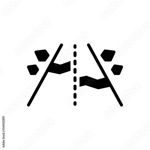 Black solid icon for rough