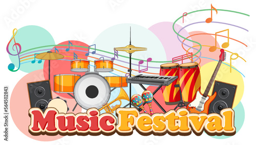 Music festival text banner design