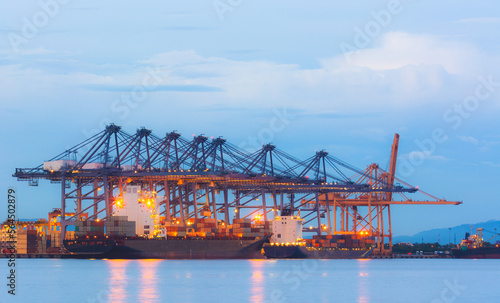 Cargo port and marine transportation system