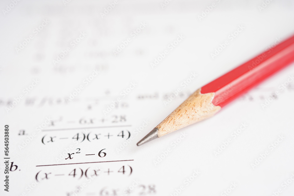 Answer sheets with pencil drawing fill to select choice, education concept. Answer sheets with pencil drawing fill to select choice, education concept.