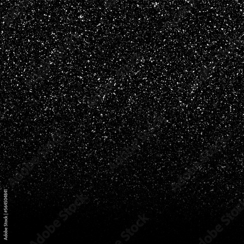 snowflakes in blur on black background. Snowfall layer for winter photography.