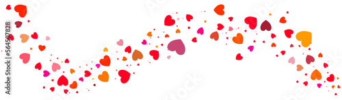 High resolution love valentine background with red petals of hearts on transparent background