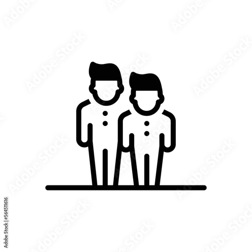 Black solid icon for brother