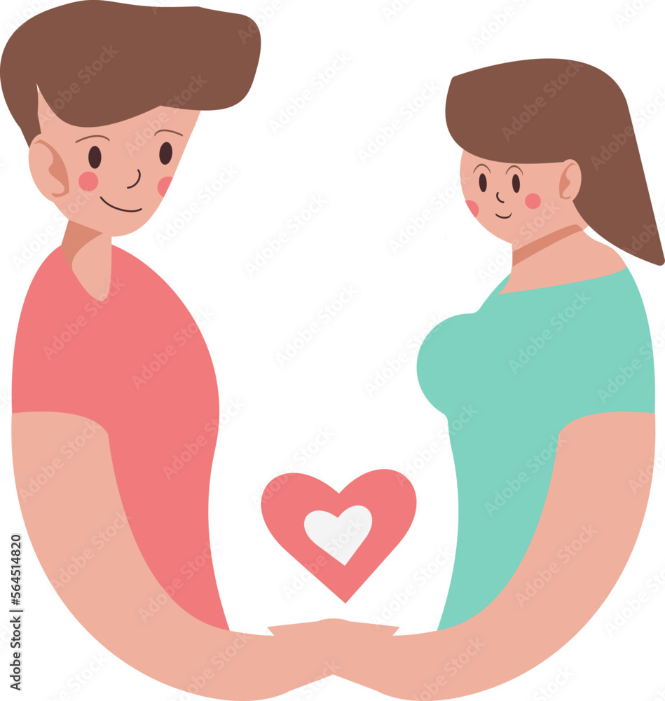 Fototapeta premium couple with heart