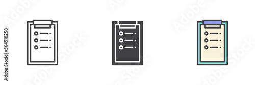 Patient card different style icon set