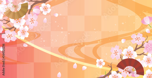 桜　春　花びら　背景
