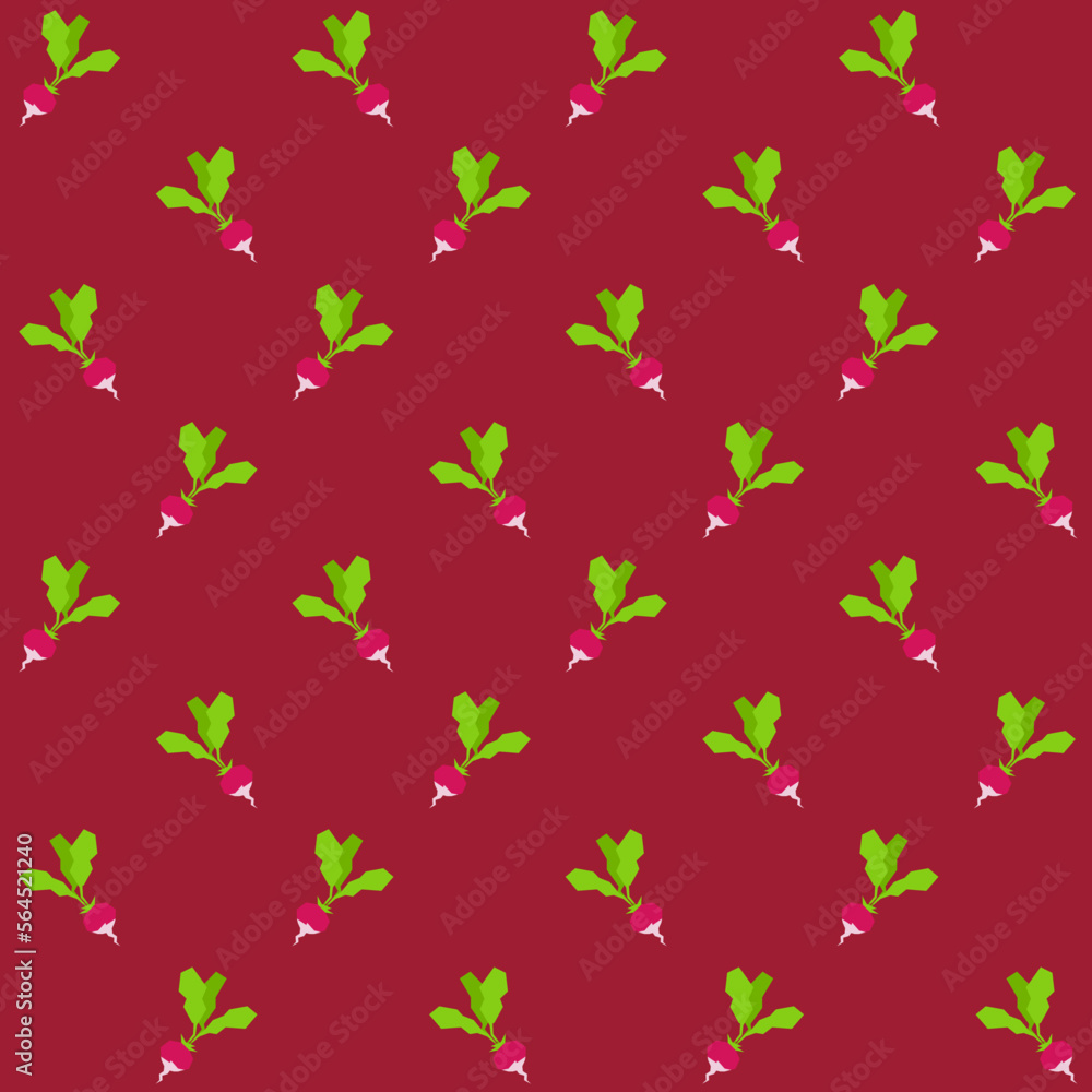 Geometric Radish Vector Seamless Pattern Geometric Radish Vector Seamless Pattern