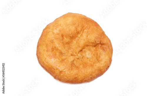 Round fried pie isolated on white background