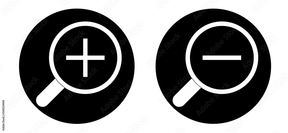 Zoom in and zoom out icon