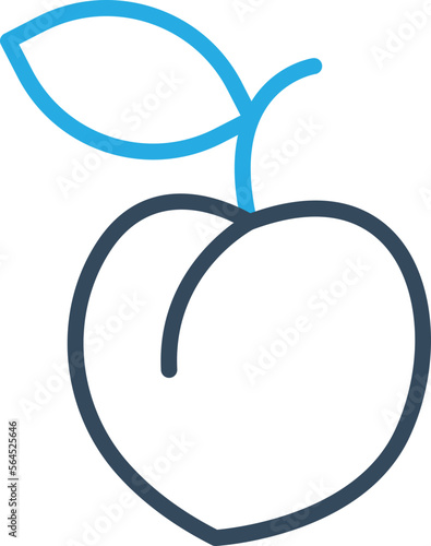 Peach Vector Icon
