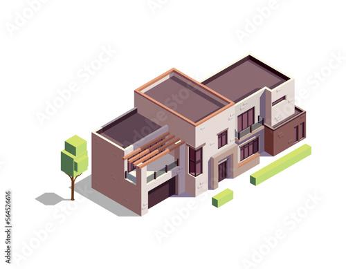 Isometric Suburban Building
