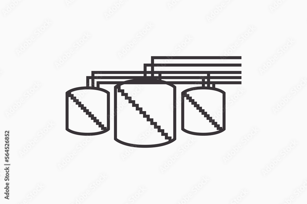 Illustration vector graphic of oil industry tank Illustration vector graphic of oil industry tank