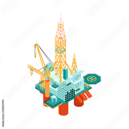 Isometric Oil Platform