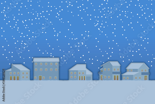 雪の夜の街